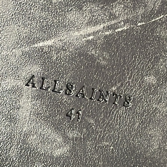 All Saints Lang Side Zip Boots Suede Tobacco Tan Sz 8 - Picture 13 of 16